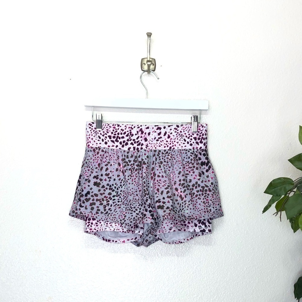 Fabletics Animal Print Double Layer Athletic Shorts